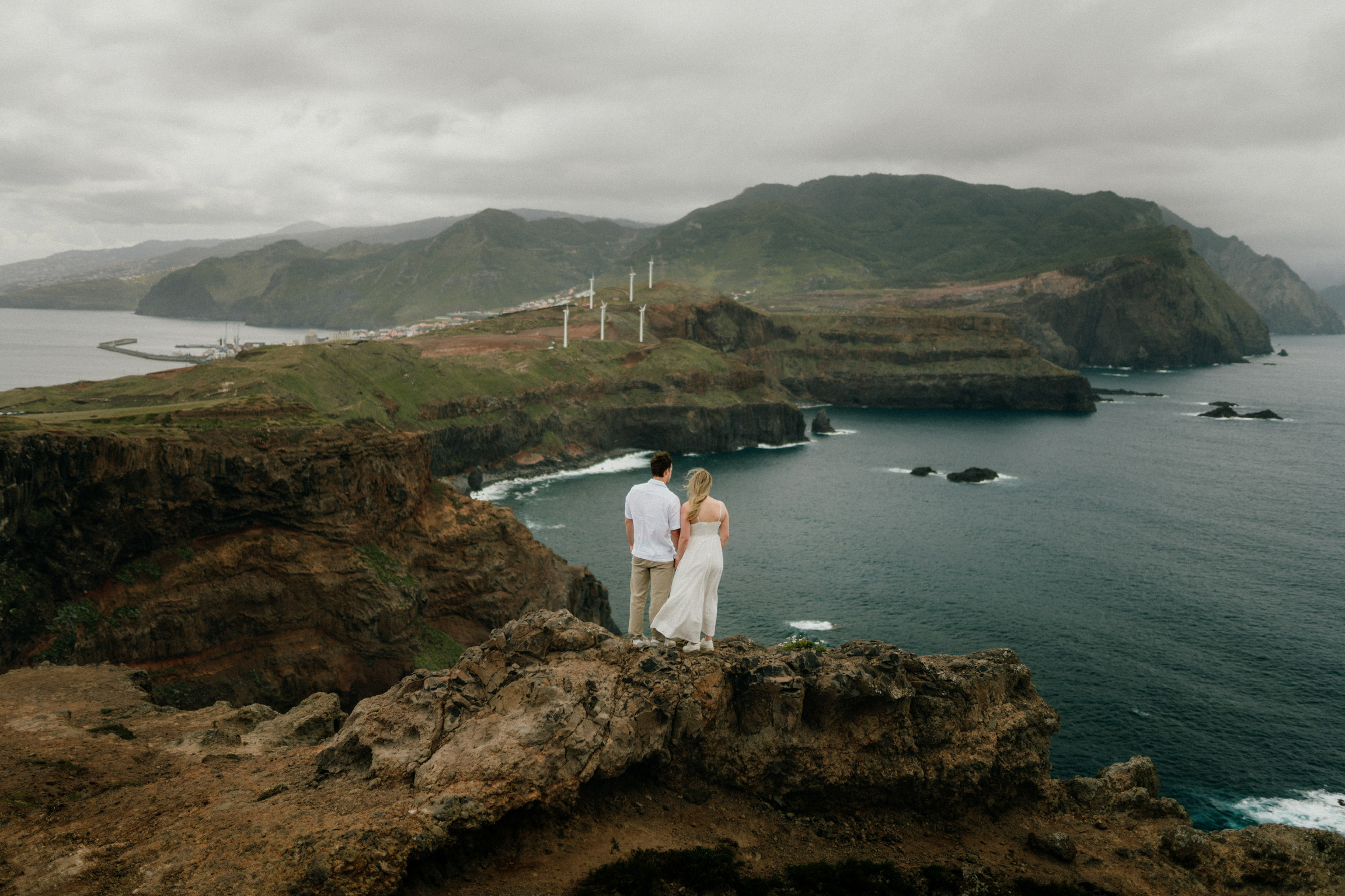 Faith and Cole overlooking the coast